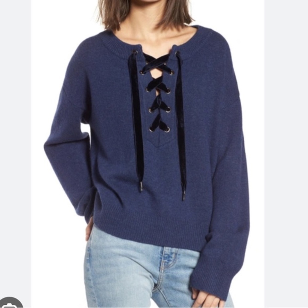 Rails Olivia Lace-up Sweater